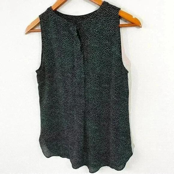 Loft petites black with white speckles sleeveless top - Picture 2 of 3